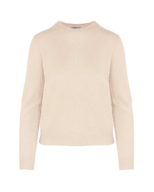 Malo  Women's Cashmere Crew Neck Sweater Fleece Fabric Down Fabric Feather Fabric