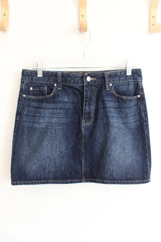 Gap Dark Wash Denim Mini Skirt | 6 wrap skirt elegant