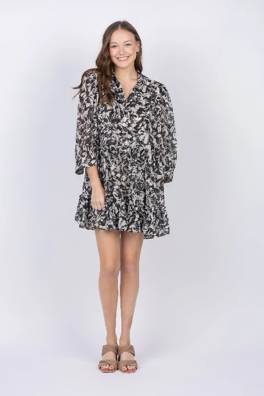 Misa Los Angeles Mita Dress in Tonal Abstract