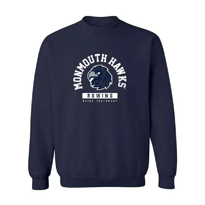 Monmouth - NCAA Women's Rowing : Keira Yablonsky - Crewneck Sweatshirt Classic Fashion Shersey Hoodie with Puffed Sleeves Voluminous Trendy