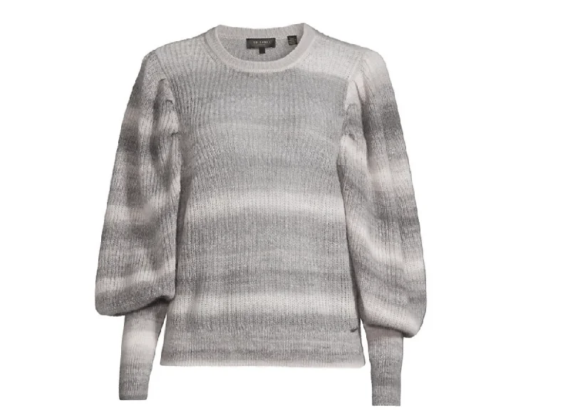 Ted Baker Women's Grey Valma Extreme Sleeve Sweater Bright Pastel Dark