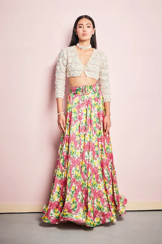 The Beauganvilla Skirt wool skirt warm