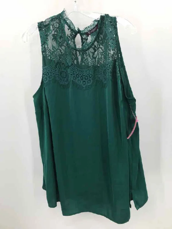 Pre-Owned Roamans Green Size 24W Tank Top lavender tank top