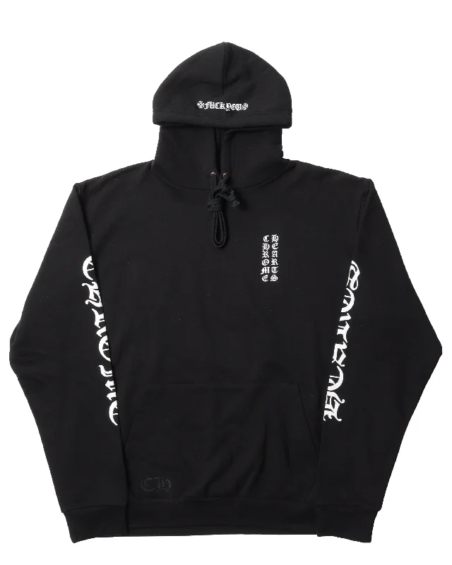 Script Logo "Fuck You" Hoodie Hoodie with Oversized Fit Loose Comfortable