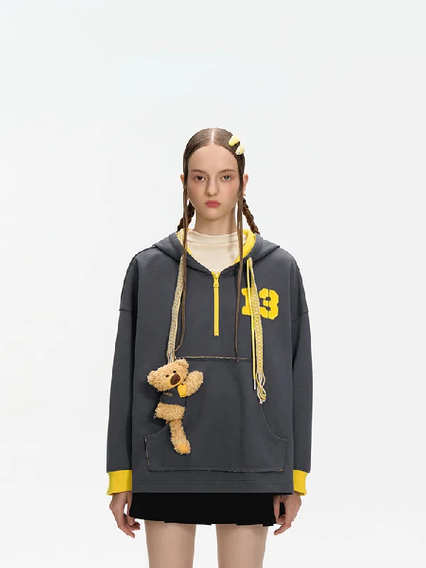 Pocket Bear Youth Hoodie Hoodie with Hood Adjustable Protection