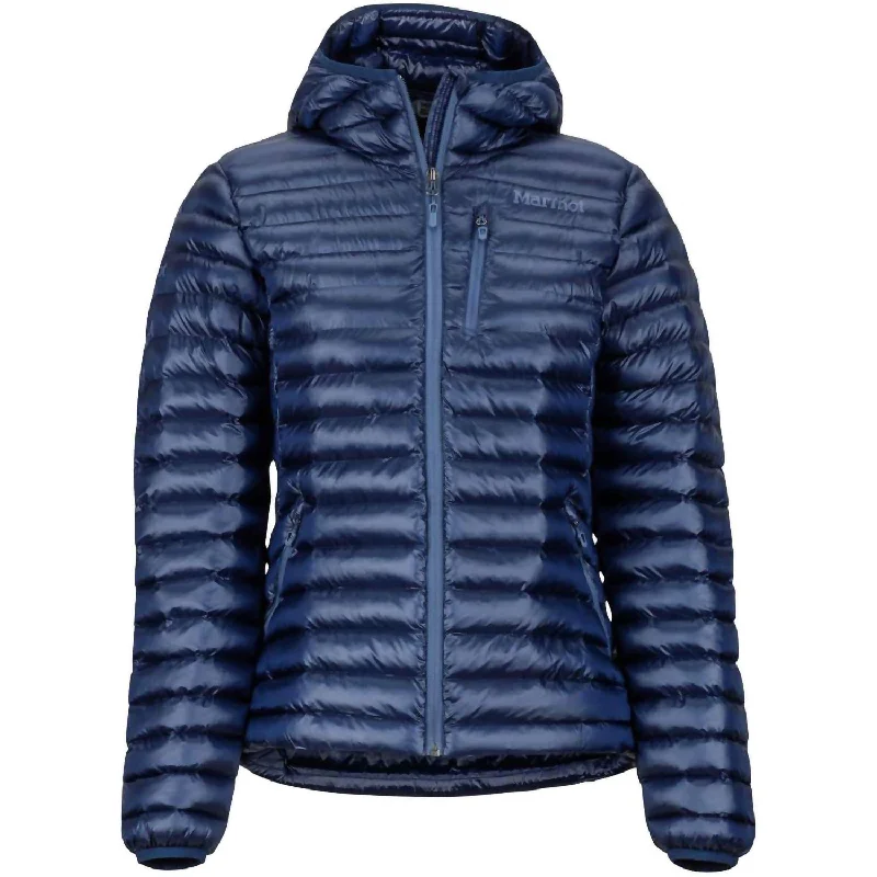 Women's Avant Featherless Hoody Jacket In Arctic Navy Corduroy Jacket Velvet Jacket Brocade Jacket