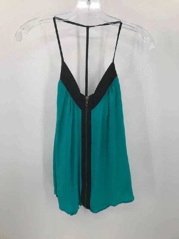 Pre-Owned Silence + Noise Blue Size Small Tank Top workout tank top