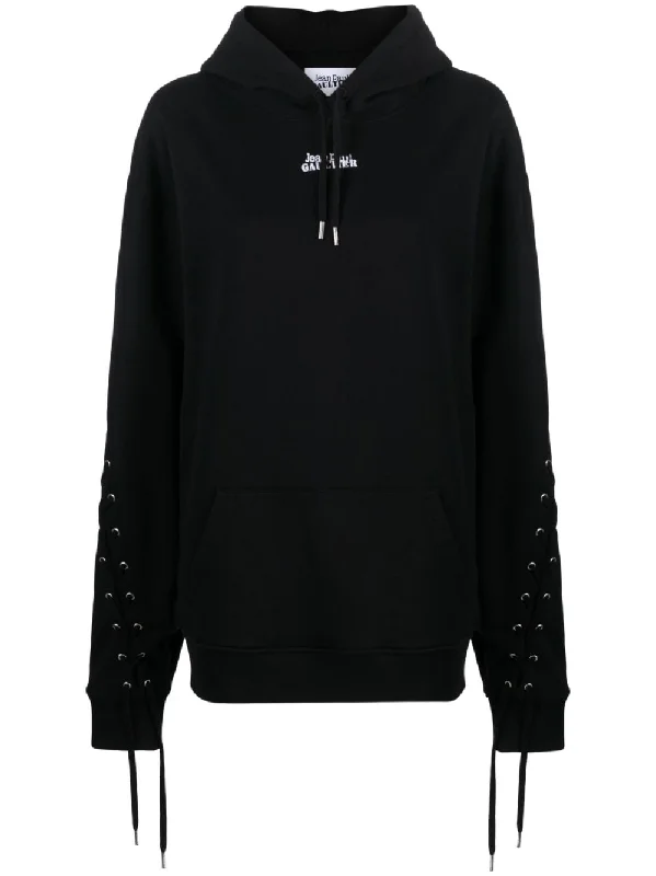 Jean Paul Gaultier Women's Sweaters Black Chenille Fabric Brocade Fabric Lace Fabric
