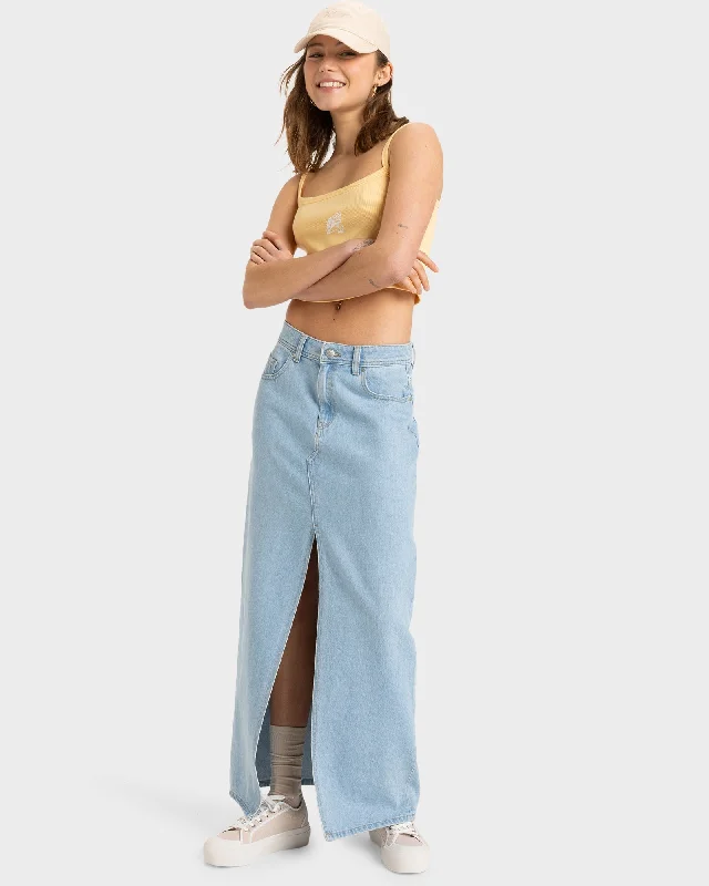 Womens Sun Winds Denim Skirts slim fit skirt
