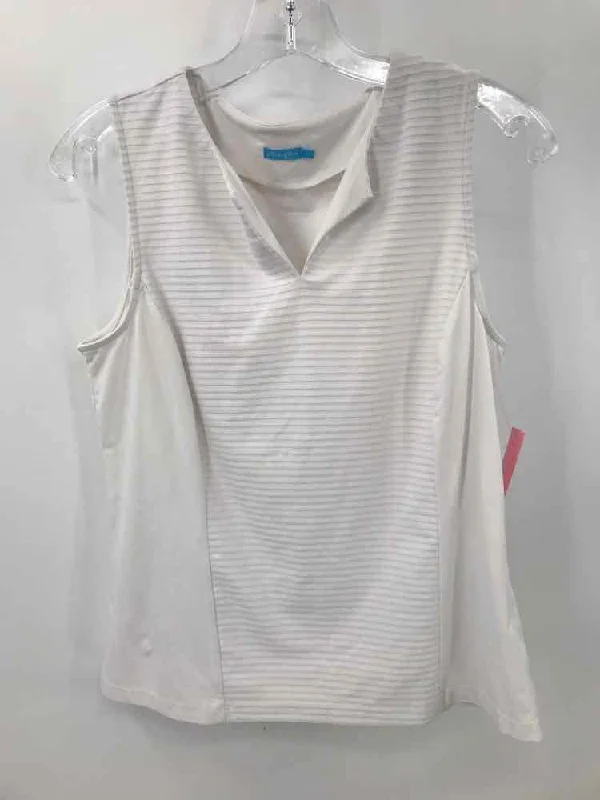 Pre-Owned J Mclaughlin Ivory Size Medium Tank Top workout tank top