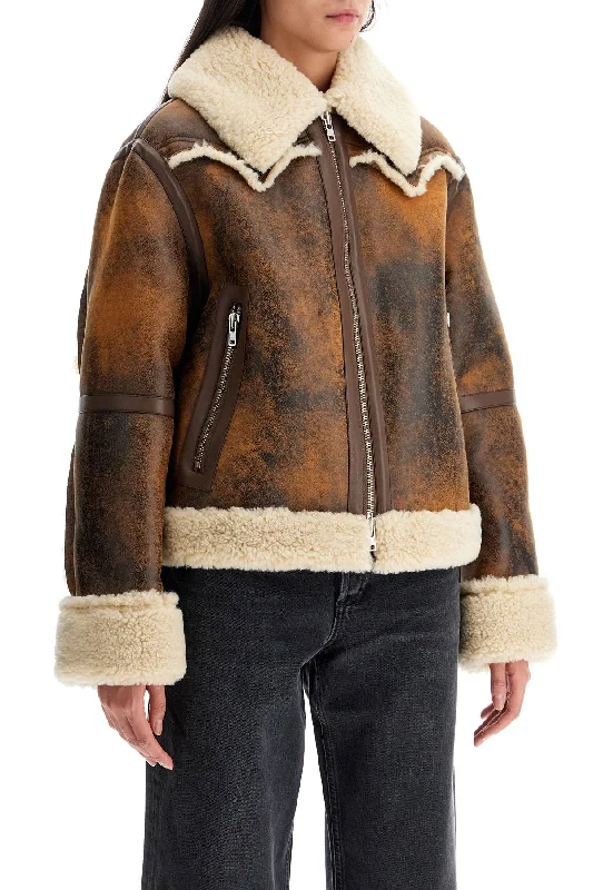 Stand Studio Lessie Faux Shearling Jacket Fleece Jacket Down Jacket Parka