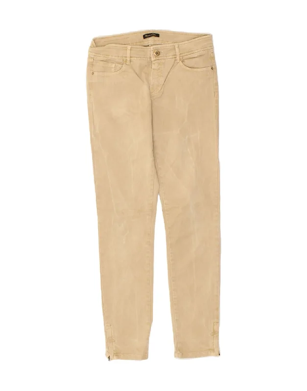 MASSIMO DUTTI Womens Skinny Casual Trousers EU 36 Small W26 L29 Beige Trousers practical durable