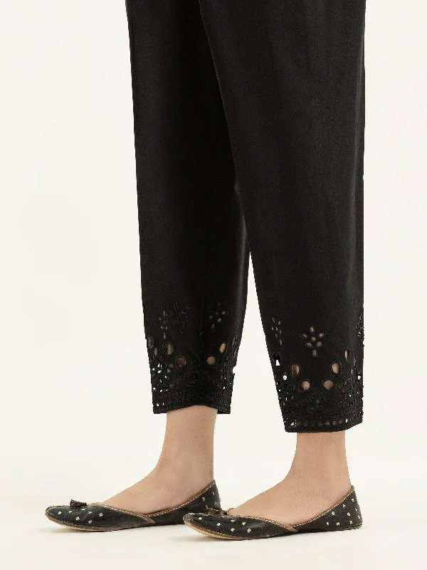 Embroidered Cambric Trousers(Pret) Trousers Denim Blue