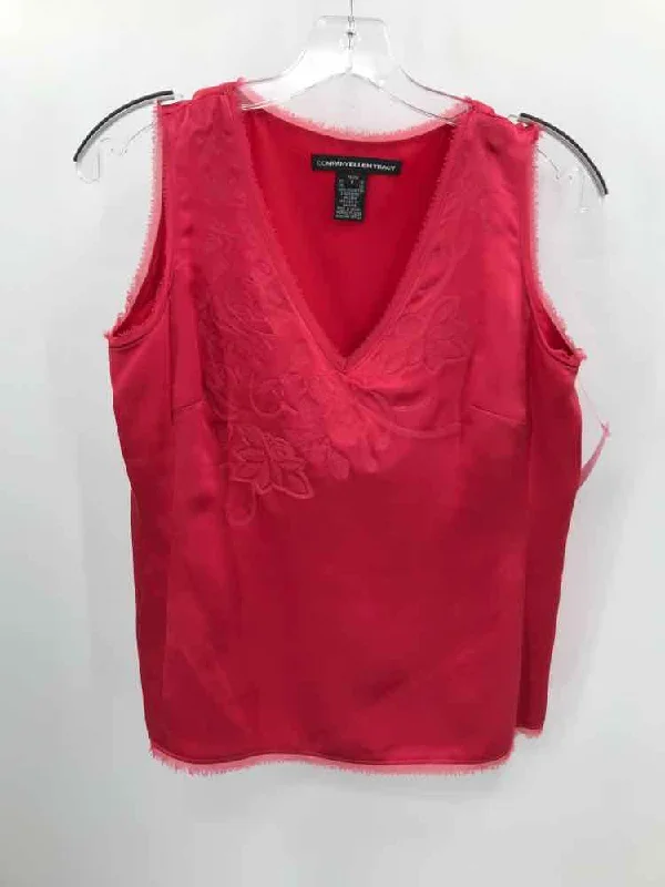 Pre-Owned Ellen Tracy Pink Size 8P Tank Top white tank top