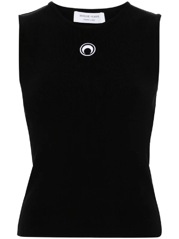 Marine Serre Women's Sweaters Black Oversized Loose Flowy