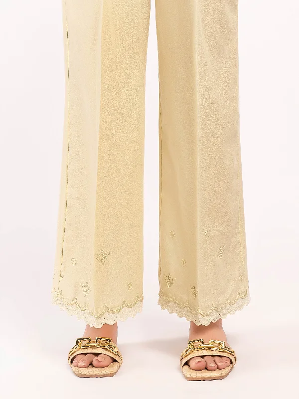 Embroidered Crepe Trousers Trousers Favorite Customer