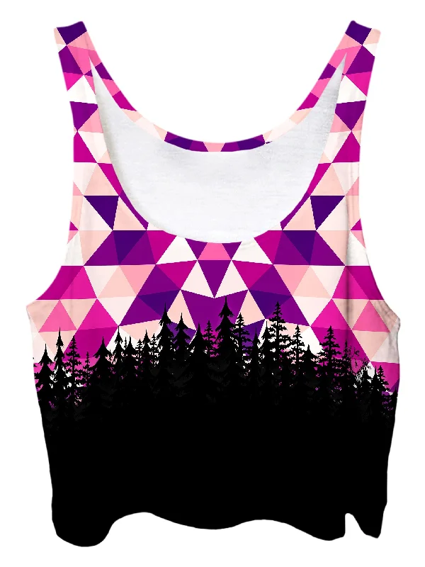 Tribal Mandala Forest Crop Top Houndstooth Herringbone Solid