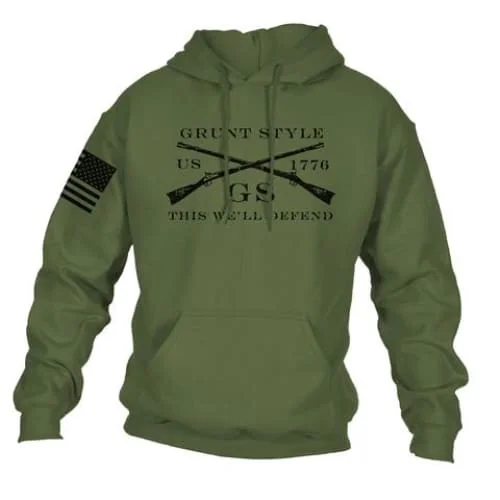 Basic Logo Hoodie by Grunt Style Hoodie with Distressed Vintage Worn