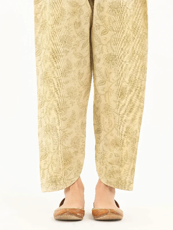 Printed Khaddar Trousers(Pret) Trousers fashionable trendy