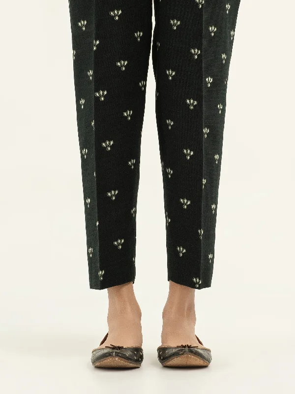 Printed Khaddar Trousers(Pret) Trousers Cargo pockets