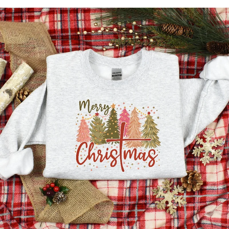 Hazel Blues® |  Merry Christmas Graphic Sweatshirt Hoodie with Ribbed Cuffs Snug Fit Comfort