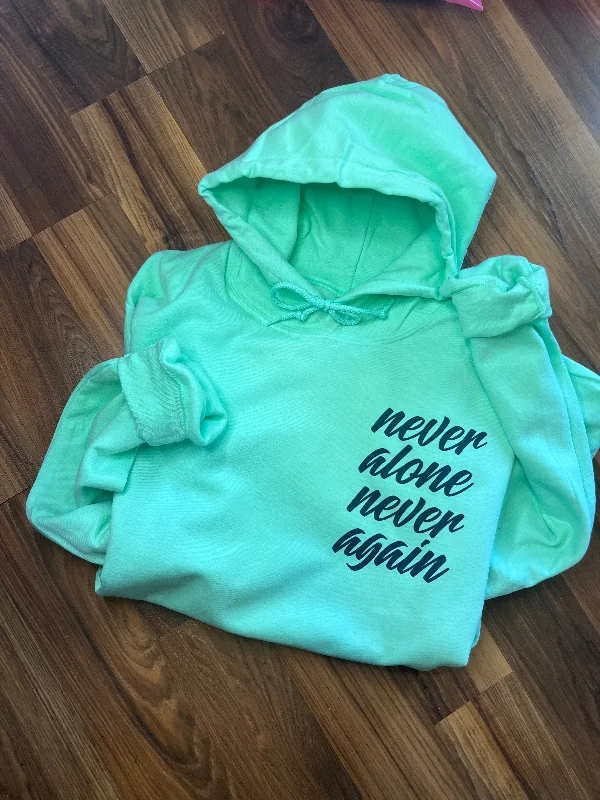 Never alone hoodie Hooded Sweatshirt Casual Wear Street Style
