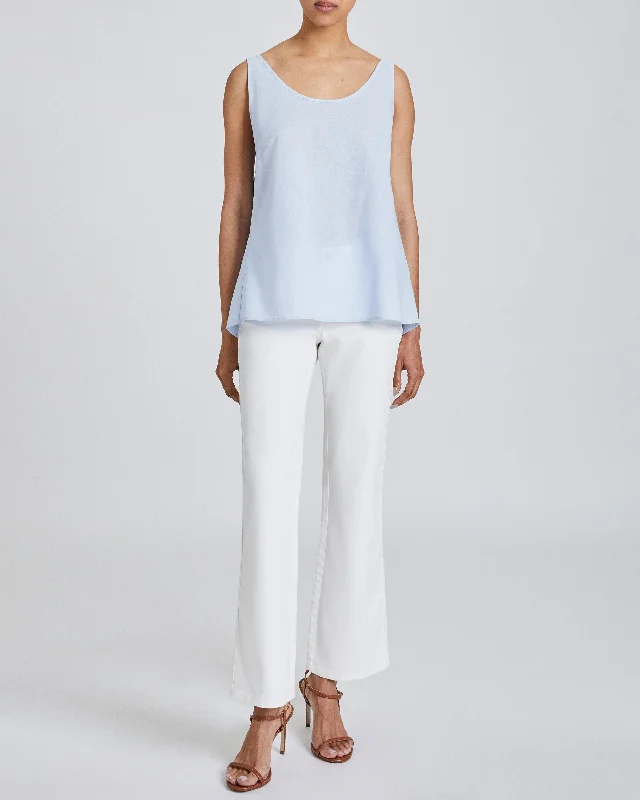ARI Cotton Relaxed Tank with Tie Shoulder Straps v-neck tank top