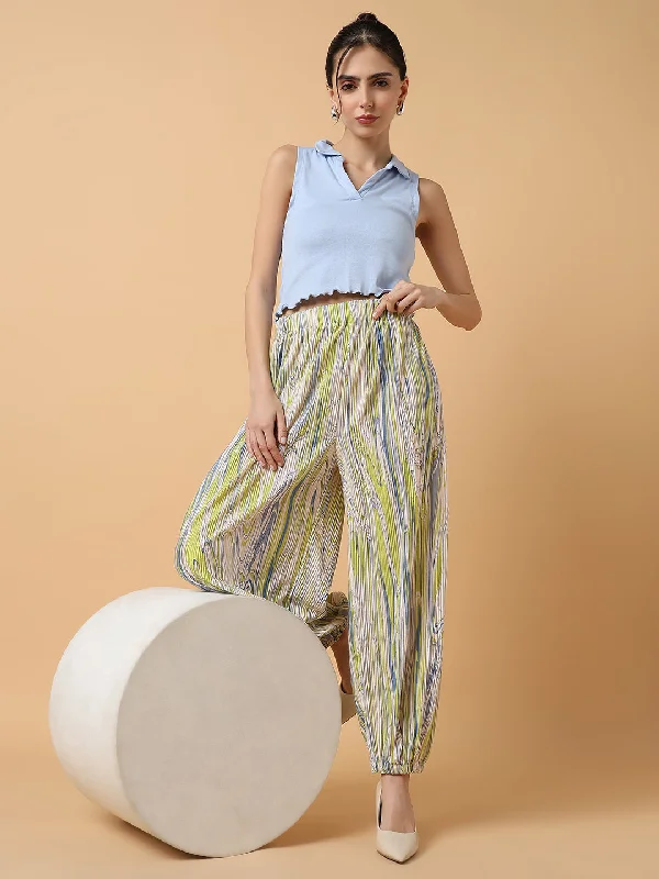 Women Solid Green Trouser-8162-Green Trousers fashionable trendy