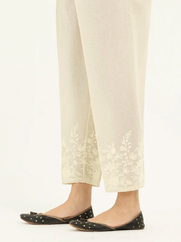 Embroidered Cambric Trousers(Pret) Trousers Harem Relaxed Fit