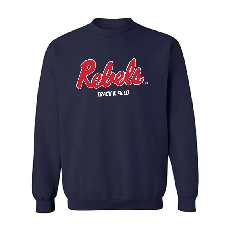 Ole Miss - NCAA Women's Track & Field : Akaomachukwu Odeluga - Replica Shersey Crewneck Sweatshirt Hoodie with Double Zipper Versatile Adjustable