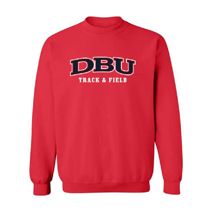 Dallas Baptist - NCAA Women's Track & Field : Cierra Wheeler - Crewneck Sweatshirt Hoodie with Monochrome Minimalist Simple