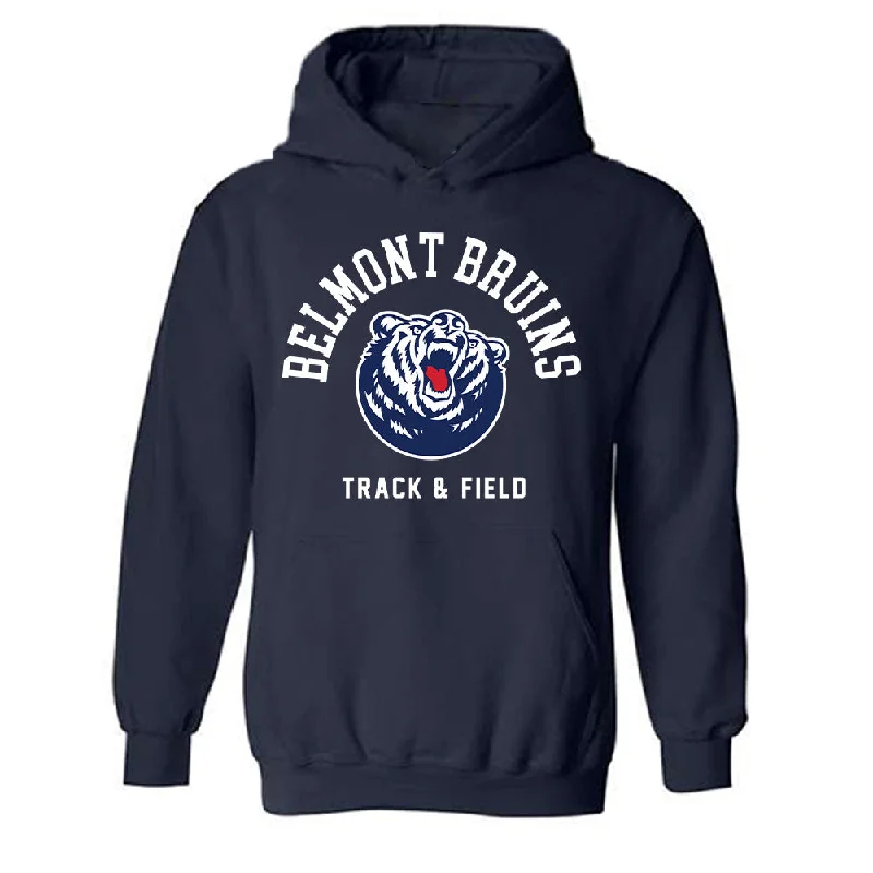 Belmont - NCAA Women's Track & Field : Kaitlyn Thorne - Classic Shersey Hooded Sweatshirt Hoodie with Puffed Sleeves Voluminous Trendy