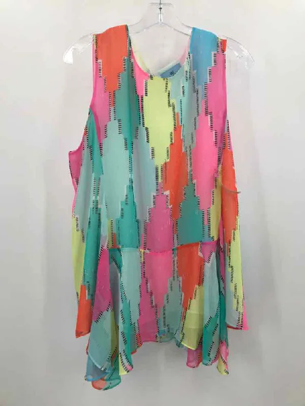 Pre-Owned CeCe Blue Size XL Tunic Tank Top stylish tank top