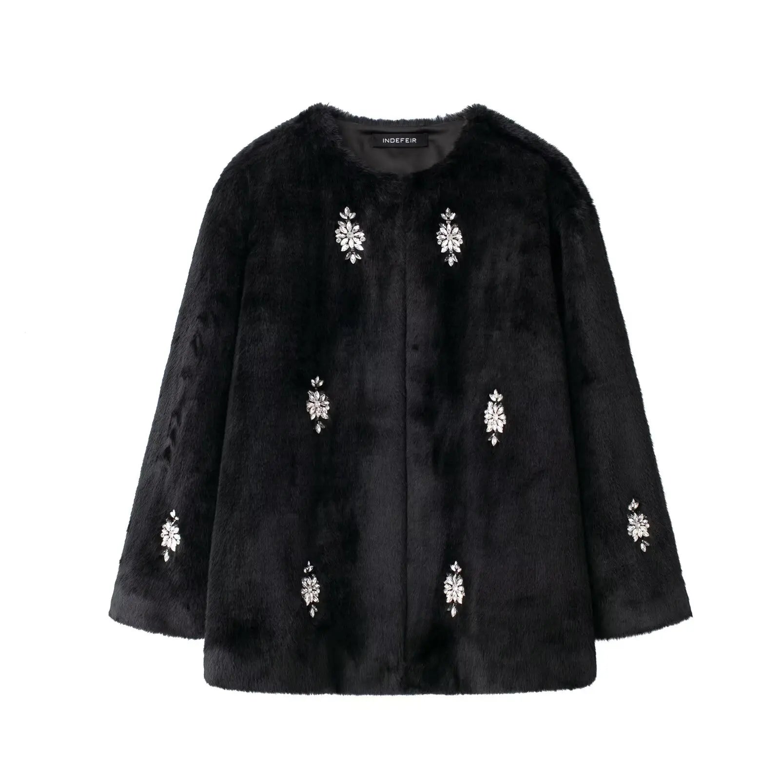 Advbridge 2024 Women's Faux Fur Effect Coat Jacket Jewelry Decoration Crop Top Winter Jackets Autumn Outerwear Cropped Jersey Jacket Tulle Jacket Batik Jacket Advbridge 2024 Women's Faux Fur Effect Coat Jacket Jewelry Decoration Crop Top Winter Jackets Autumn Outerwear Cropped Jersey Jacket Tulle Jacket Batik Jacket