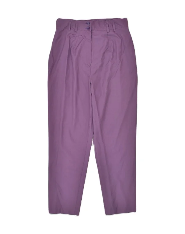 VINTAGE Womens High Waist Chino Trousers US 12 Large W27 L27 Purple Cotton Trousers cozy soft VINTAGE Womens High Waist Chino Trousers US 12 Large W27 L27 Purple Cotton Trousers cozy soft