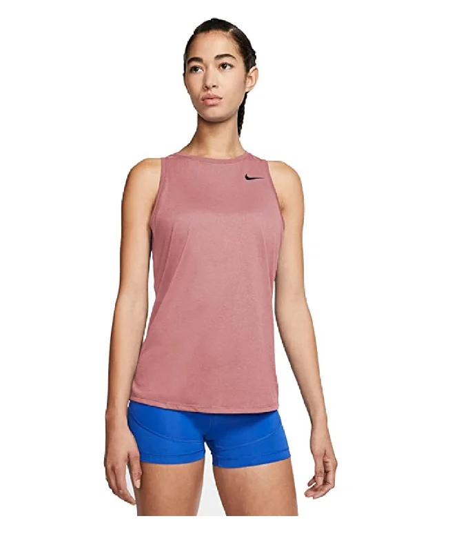 Nike Women's Dri-FIT Essential Swoosh Training Tank Top Pink Glaze, X-Large off shoulder tank