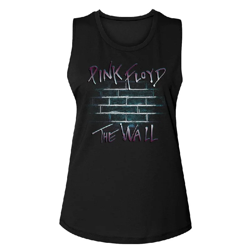 Women Exclusive PINK FLOYD Eye-Catching Muscle Tank, Purple Floyd fashionable tank top