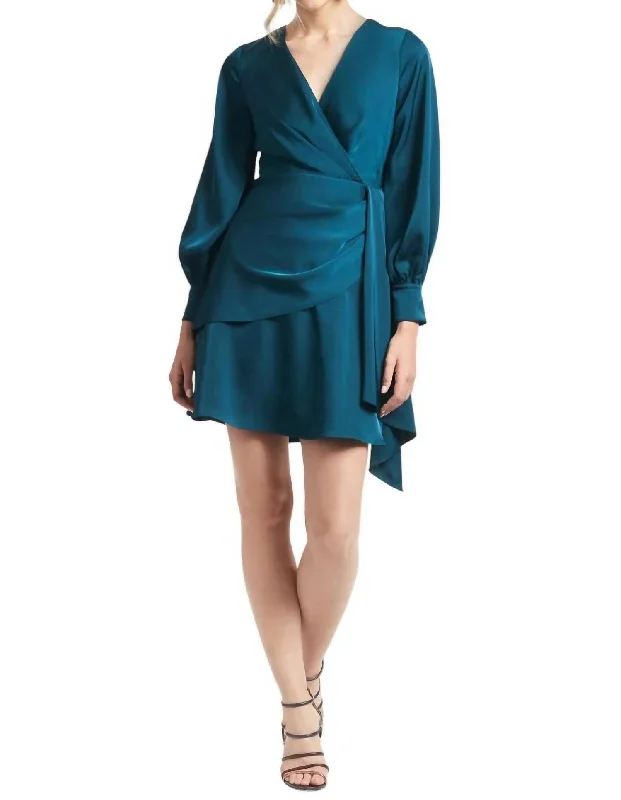 Daria Dress In Bottle Green
