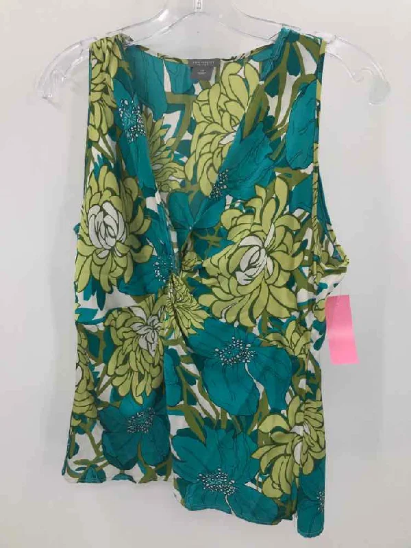 Pre-Owned Ann Taylor Green Size 6P Floral Tank Top modal blend tank