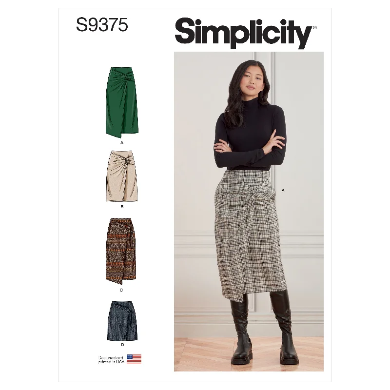 Simplicity Pattern 9375 Misses' Skirts casual skirt length