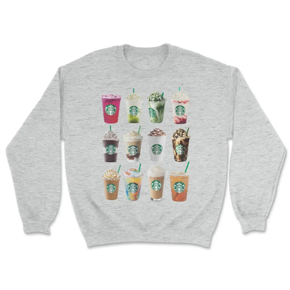 Starbuck’s coffee / cold drink sweatshirt Hoodie with Hidden Zipper Minimalist Clean