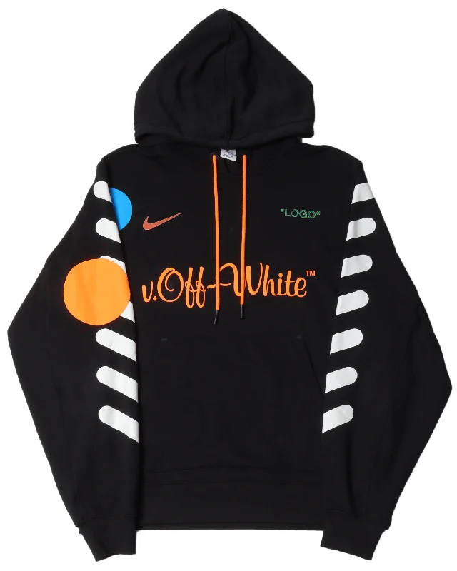 Off-White Mercurial Hoodie Hoodie with Batwing Sleeves Loose Dramatic
