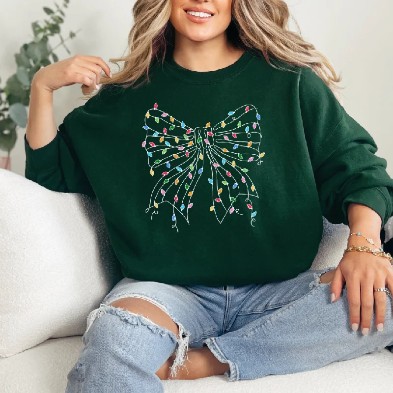 Hazel Blues® |  Lights in a Bow Graphic Sweatshirt Hoodie with Emblem Brand Identity