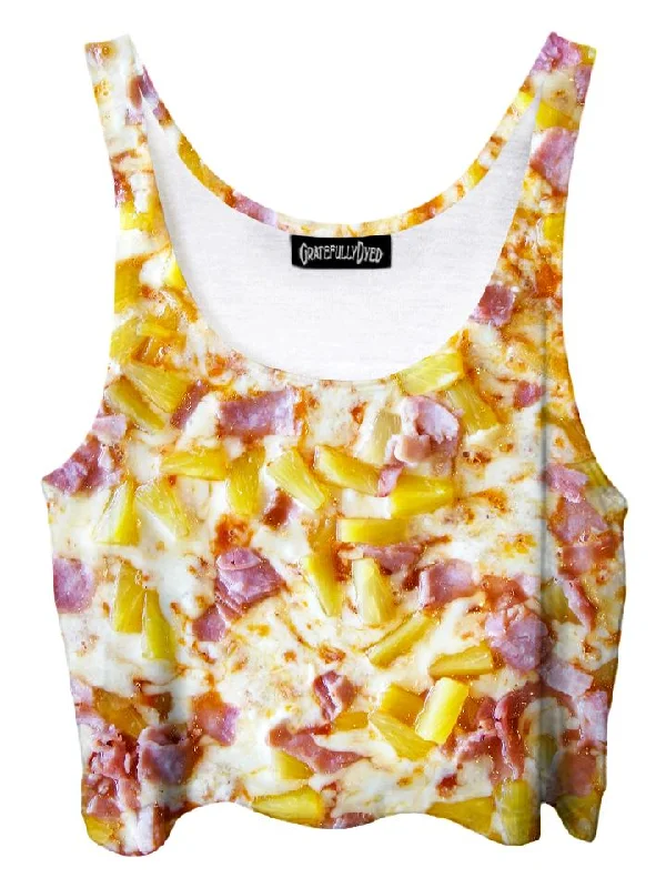 Pineapple Pizza Foodie Crop Top Fashionable Trendy Casual