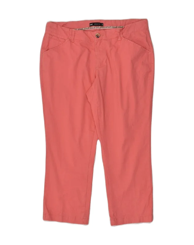 LEE Womens Mid Rise Casual Trousers US 12 Large W34 L24 Pink Cotton Trousers Formal Black LEE Womens Mid Rise Casual Trousers US 12 Large W34 L24 Pink Cotton Trousers Formal Black