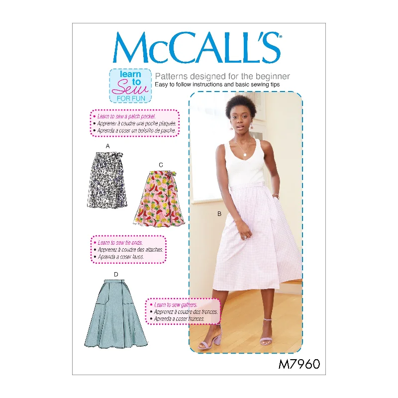 McCall's Pattern M7960 Misses' Skirts cashmere skirt soft