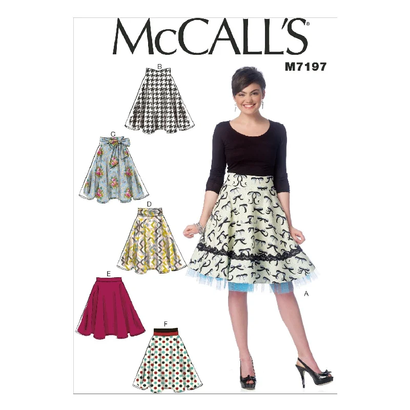 McCall's Pattern M7197 Misses' Skirts linen skirt light