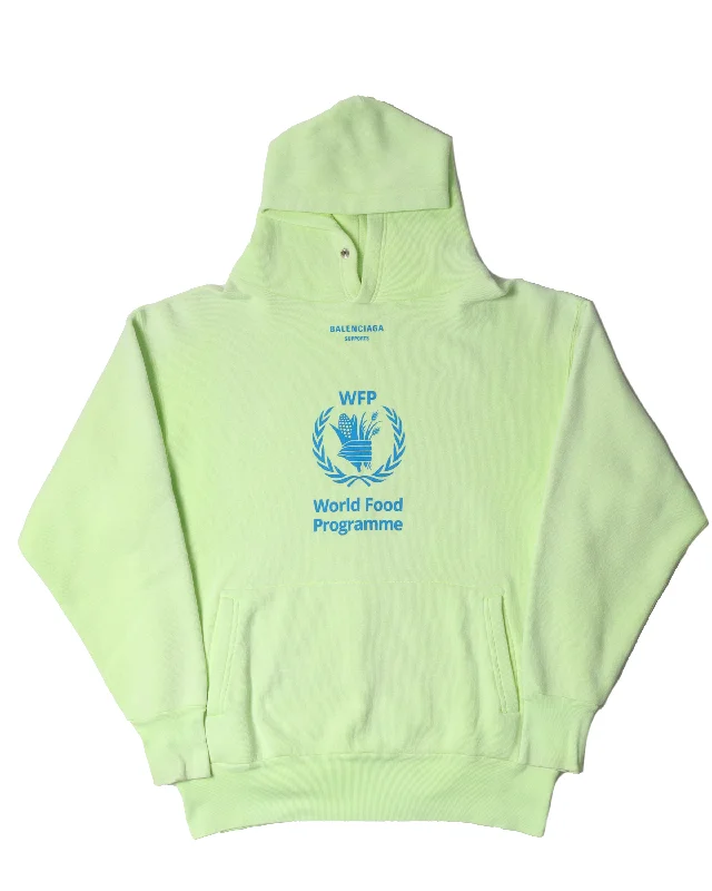 "World Food Program" Hoodie Hoodie with Typography Text Message