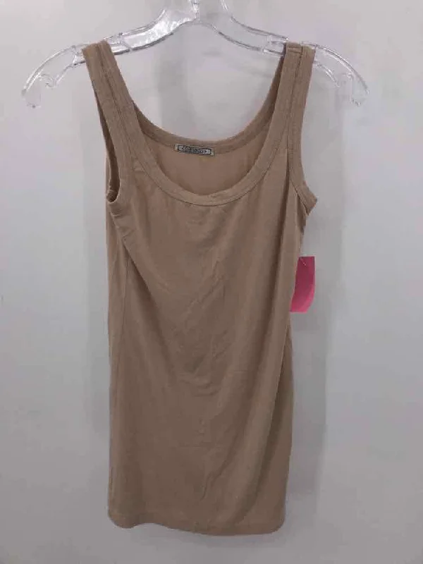 Pre-Owned Dry Goods Tan Size Medium Tank Top yoga tank top