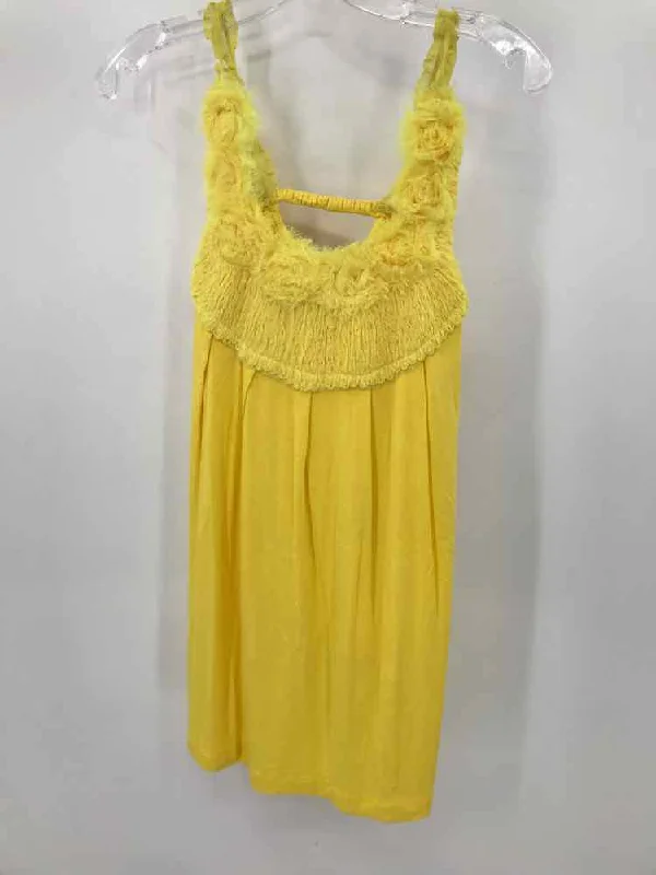Pre-Owned Double Zero Yellow Size Large Tank Top lemon yellow tank
